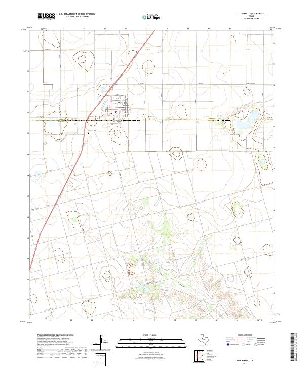 2022 Map of O'Donnell, 2022 Print
