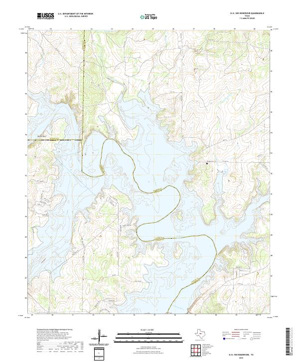 USGS Topographic Map – O.H. Ivie Reservoir