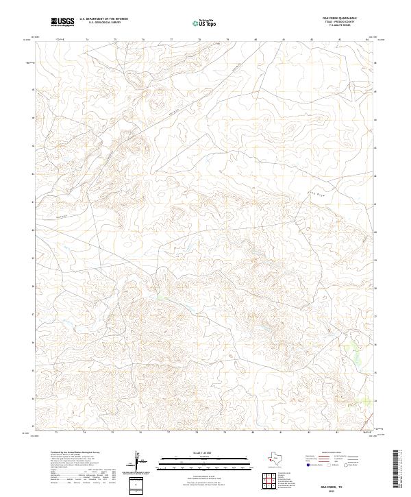 USGS Topographic Map – Oak Creek