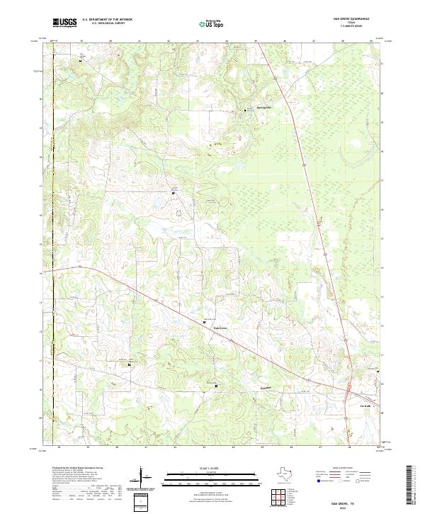 USGS Topographic Map – Oak Grove