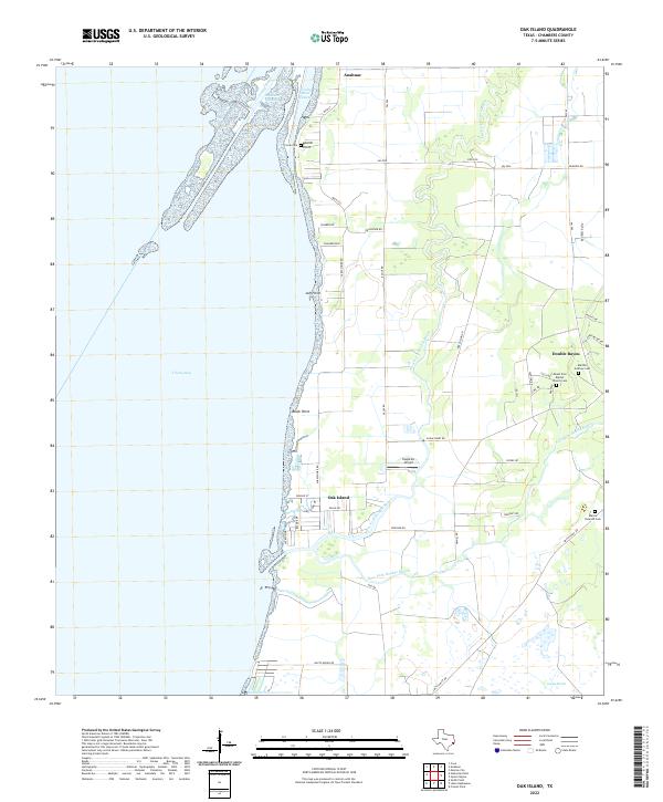 USGS Topographic Map – Oak Island