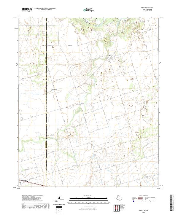 USGS Topographic Map – Odell
