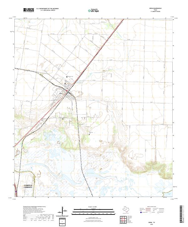 USGS Topographic Map – Odem