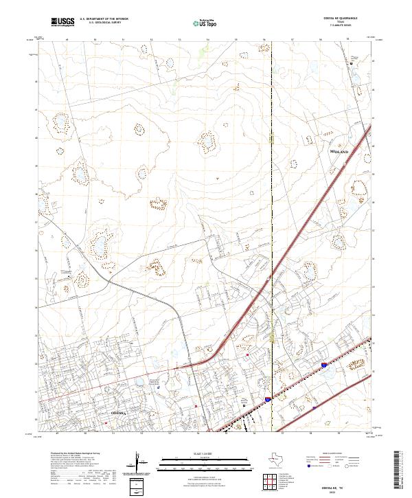 USGS Topographic Map – Odessa NE