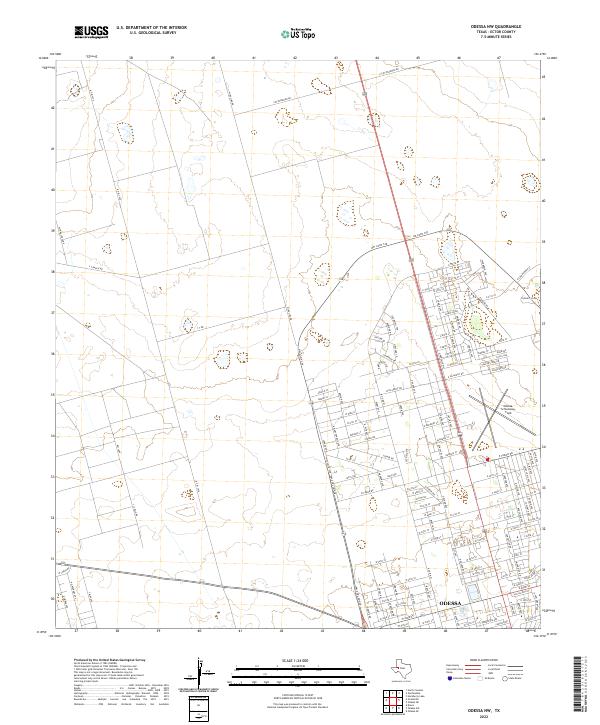 2022 Map of Odessa NW, 2022 Print