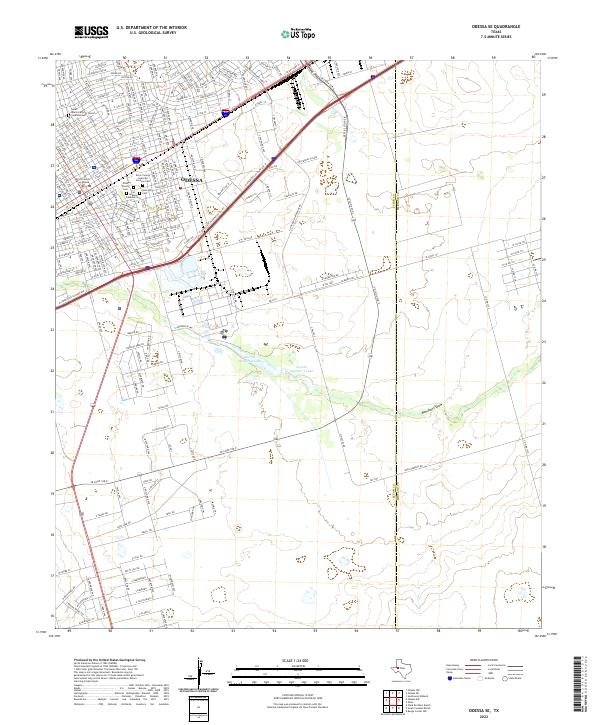 USGS Topographic Map – Odessa SE