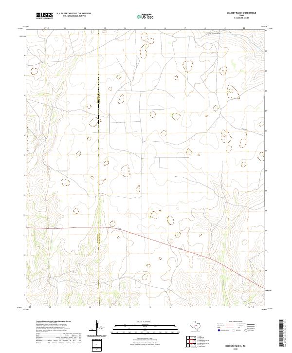 2022 Map of Oglesby Ranch, 2022 Print