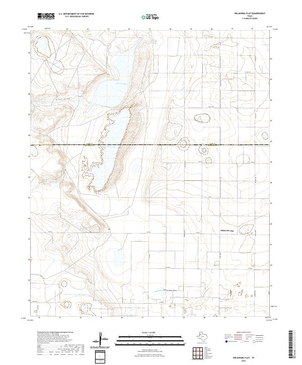 USGS Topographic Map – Oklahoma Flat