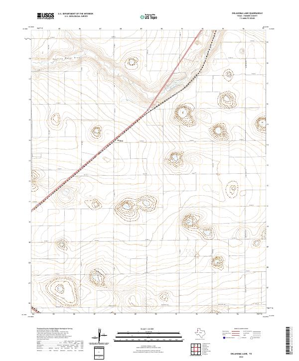 USGS Topographic Map – Oklahoma Lane