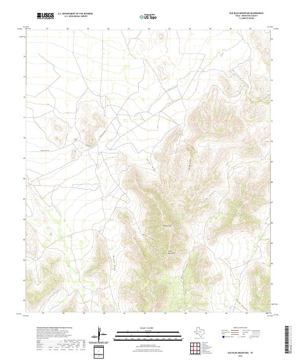 USGS Topographic Map – Old Blue Mountain