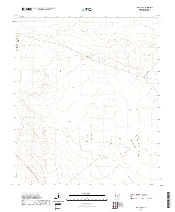 2022 Map of Old X Ranch, 2022 Print