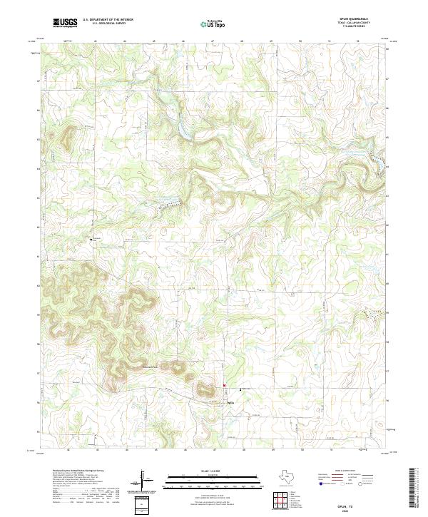 USGS Topographic Map – Oplin