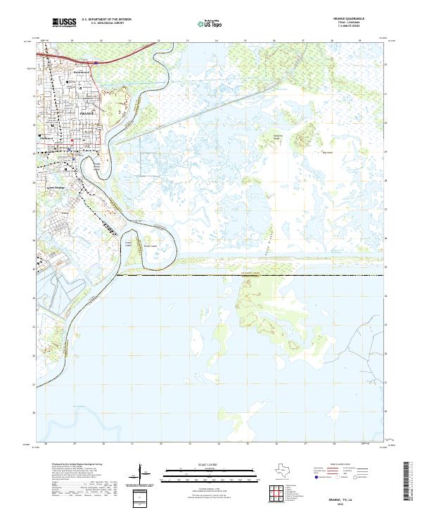 USGS Topographic Map – Orange