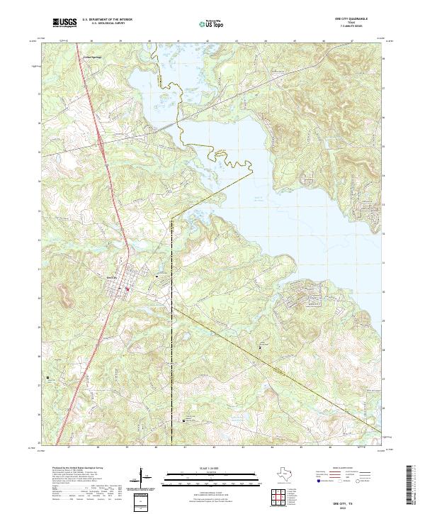 USGS Topographic Map – Ore City