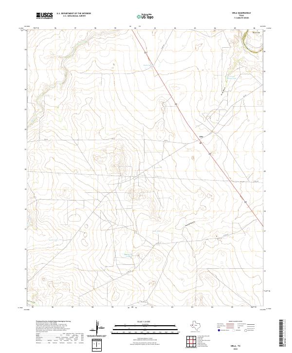 USGS Topographic Map – Orla