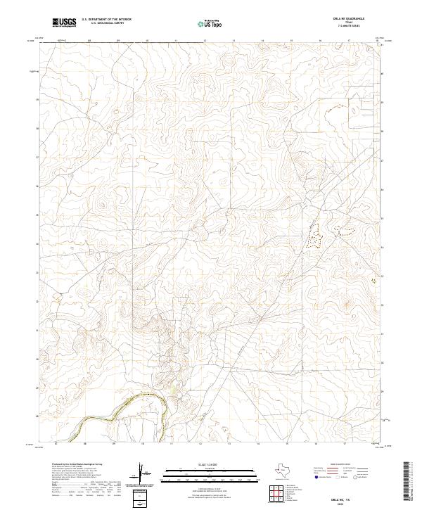 USGS Topographic Map – Orla NE