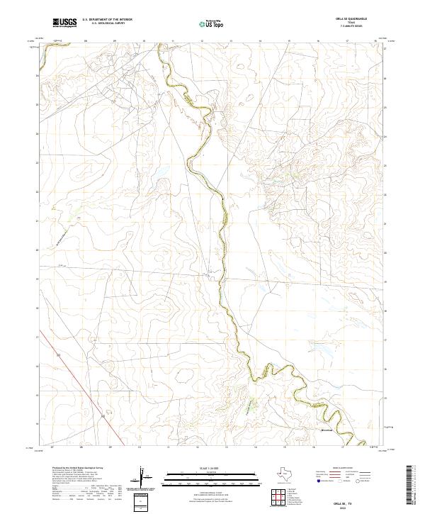 USGS Topographic Map – Orla SE