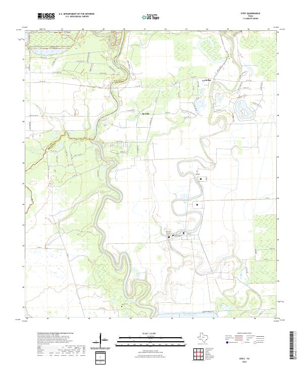 USGS Topographic Map – Otey