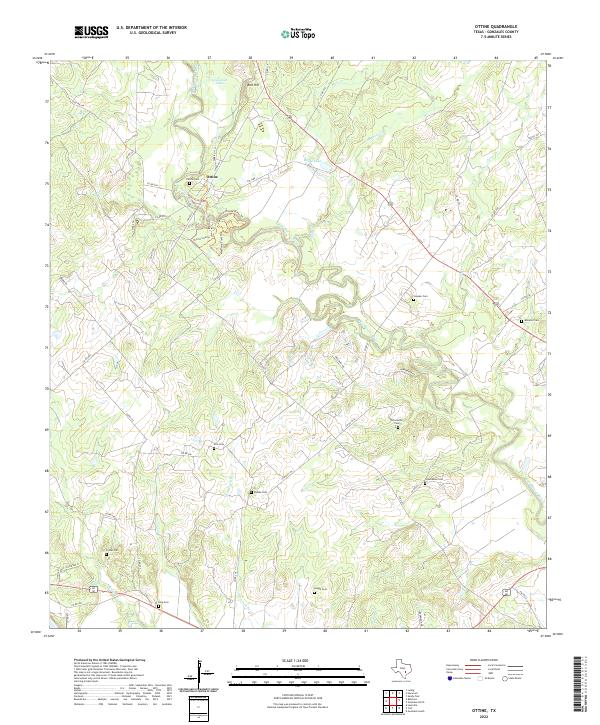 USGS Topographic Map – Ottine