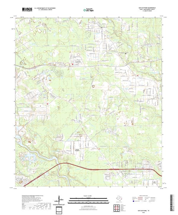 USGS Topographic Map – Outlaw Pond