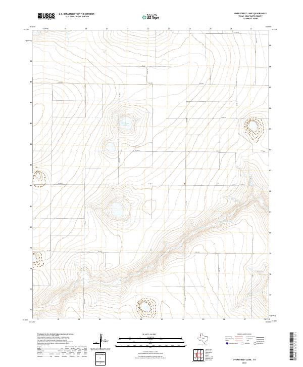 USGS Topographic Map – Overstreet Lake