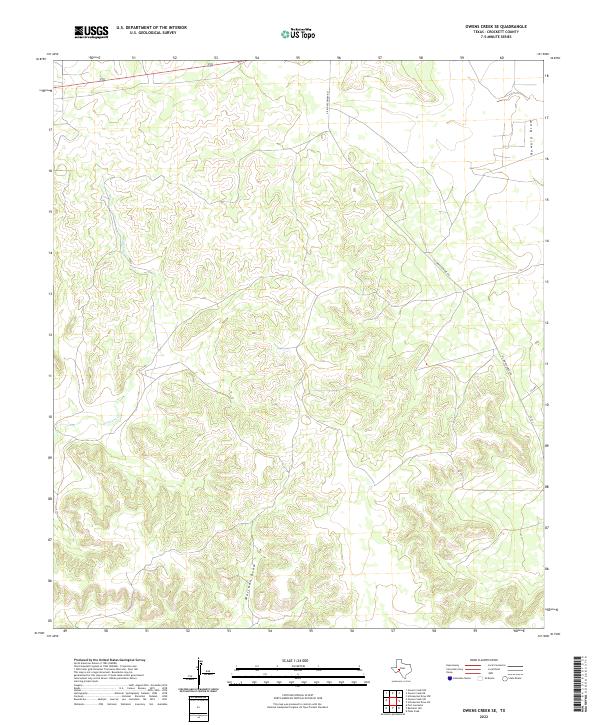2022 Map of Owens Creek SE, 2022 Print