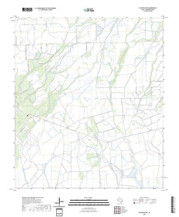 USGS Topographic Map – Oyster Bayou