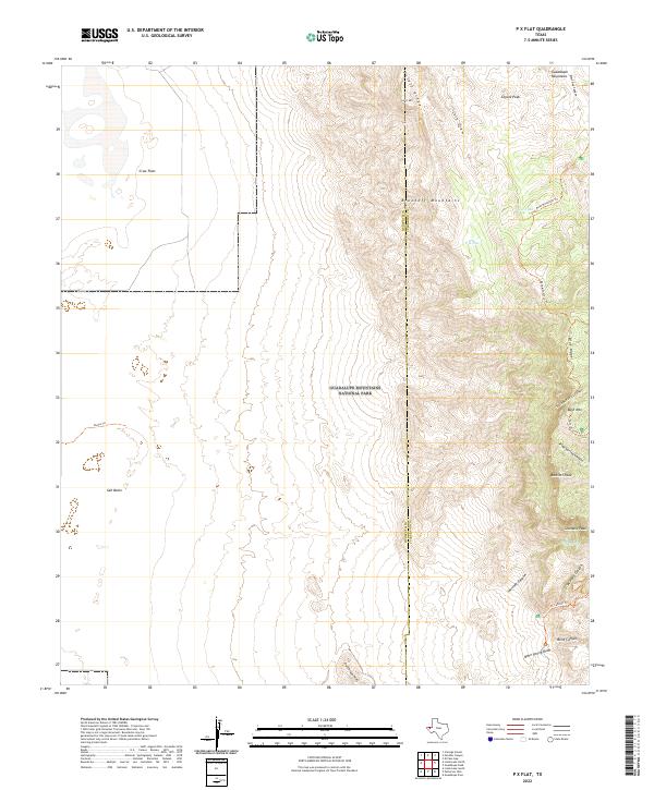 USGS Topographic Map – P X Flat