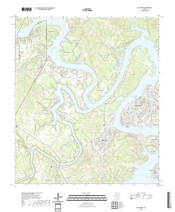 USGS Topographic Map – Pace Bend