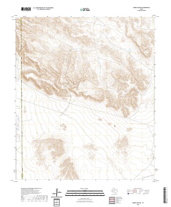 USGS Topographic Map – Padre Canyon