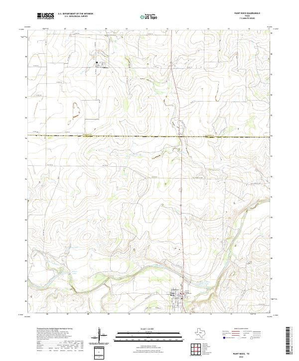 USGS Topographic Map – Paint Rock