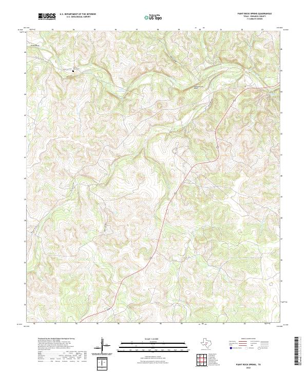 USGS Topographic Map – Paint Rock Spring