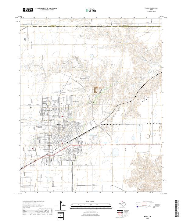 USGS Topographic Map – Pampa