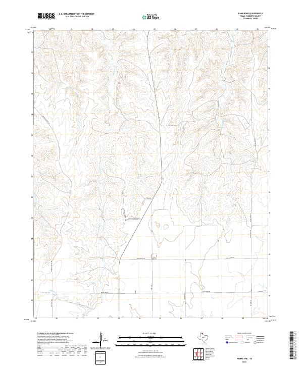 USGS Topographic Map – Pampa NW