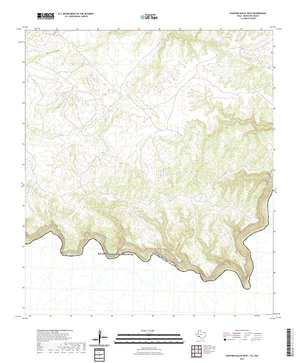 2022 Map of Panther Gulch West, 2022 Print