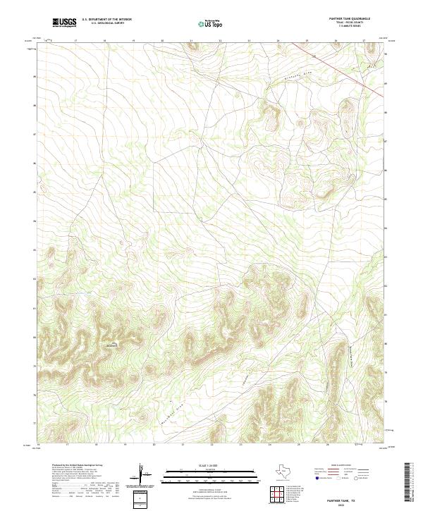 USGS Topographic Map – Panther Tank