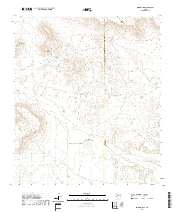 USGS Topographic Map – Paradise Draw