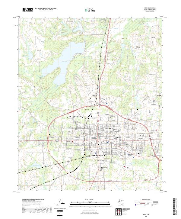 USGS Topographic Map – Paris