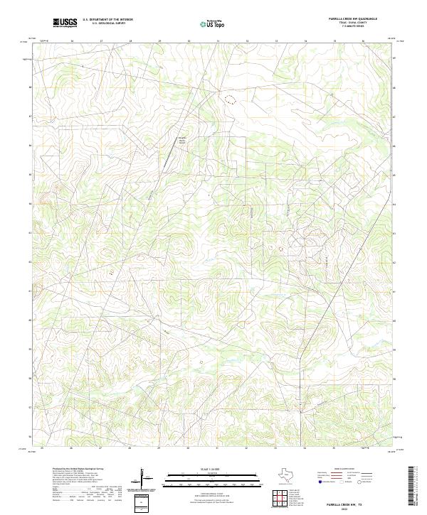 2022 Map of Parrilla Creek NW, 2022 Print