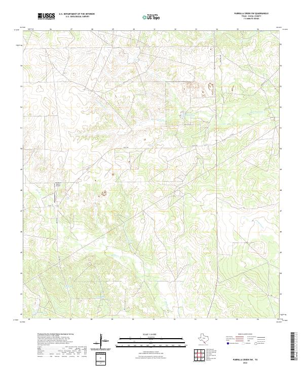 USGS Topographic Map – Parrilla Creek SW