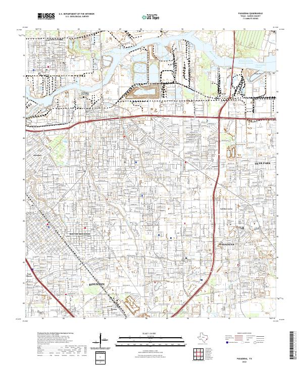 USGS Topographic Map – Pasadena