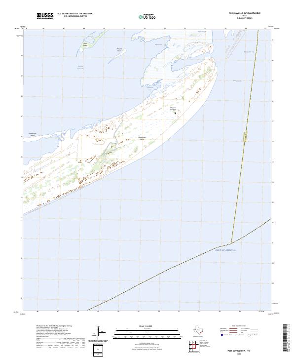 USGS Topographic Map – Pass Cavallo SW