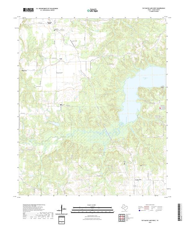 USGS Topographic Map – Pat Mayse Lake West