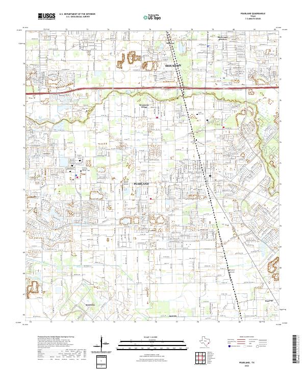 USGS Topographic Map – Pearland