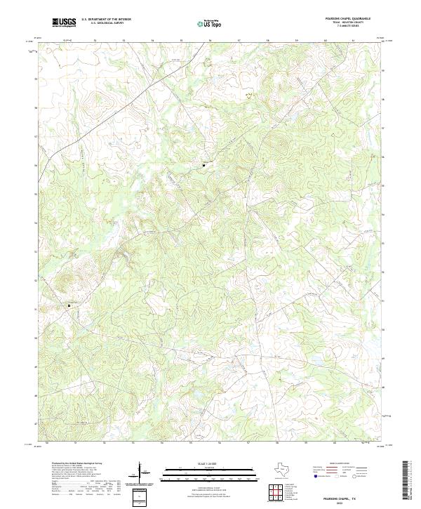USGS Topographic Map – Pearsons Chapel