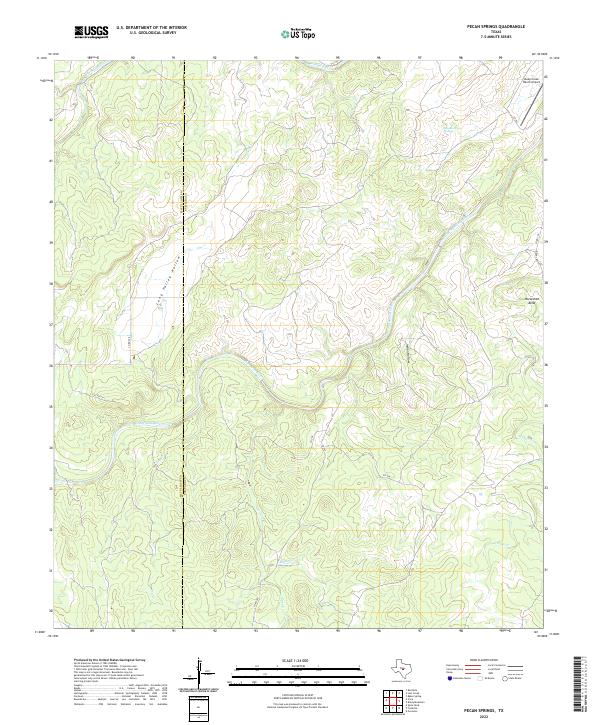 USGS Topographic Map – Pecan Springs