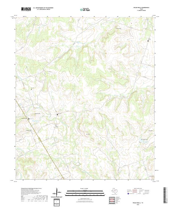 USGS Topographic Map – Pecan Wells