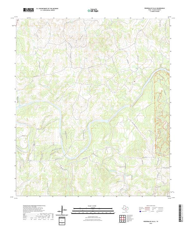 USGS Topographic Map – Pedernales Falls