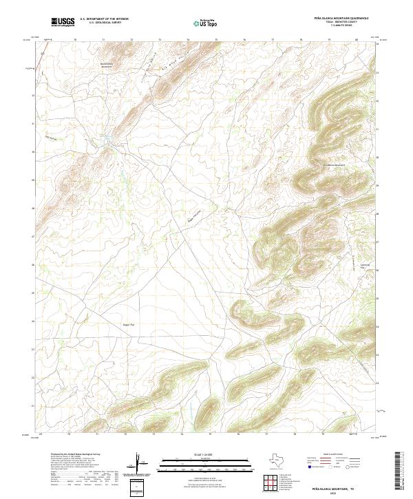 USGS Topographic Map – Pena Blanca Mountains