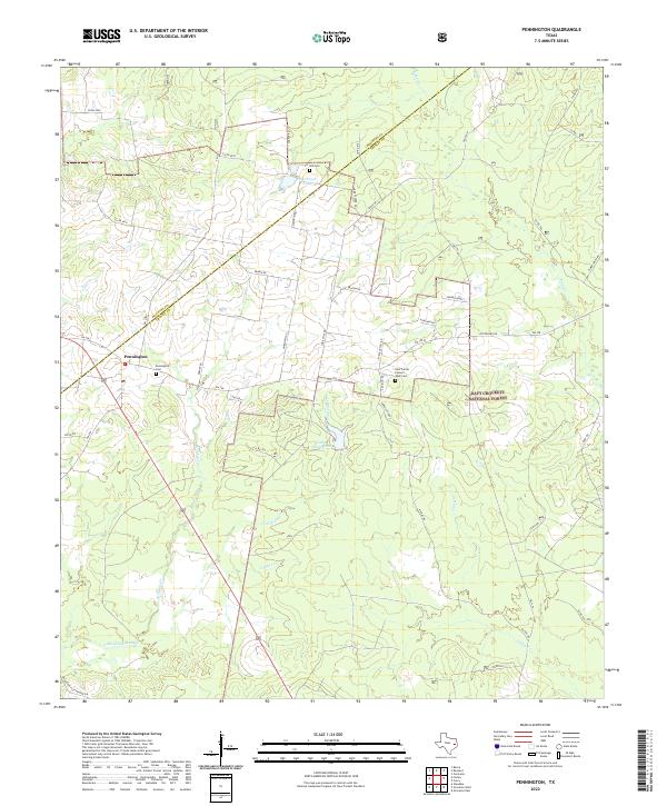 USGS Topographic Map – Pennington